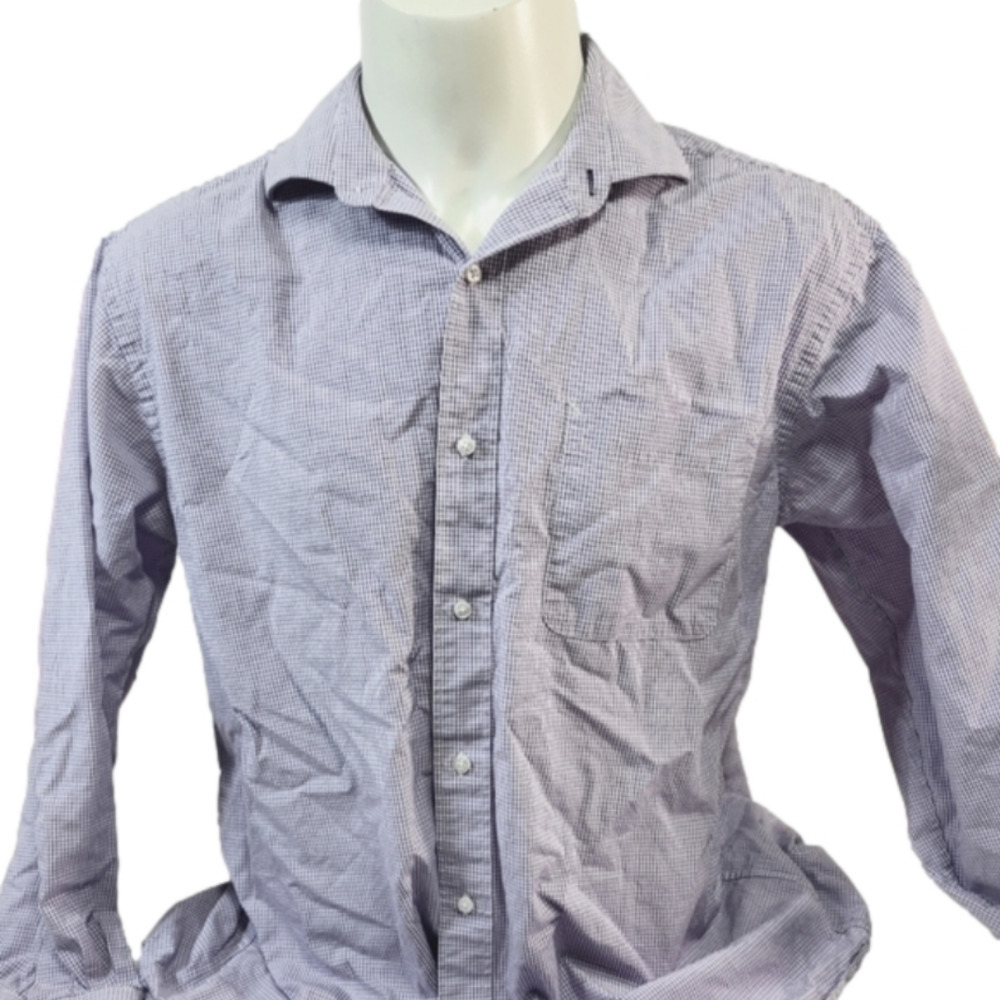 Tommy Hilfiger Purple Collared  Button-Up Dress Shirt